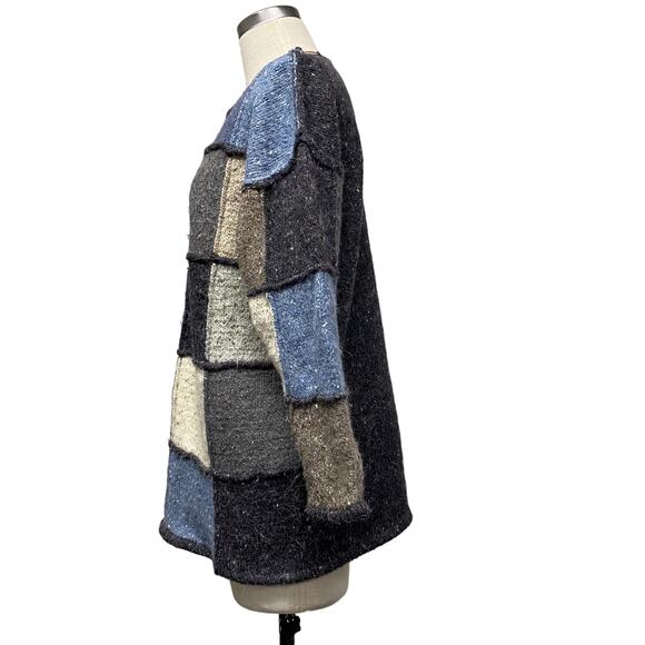 Vintage Alpine Collection Size 14/16 Patchwork Wool Blend Sweater - Picture 4 of 6